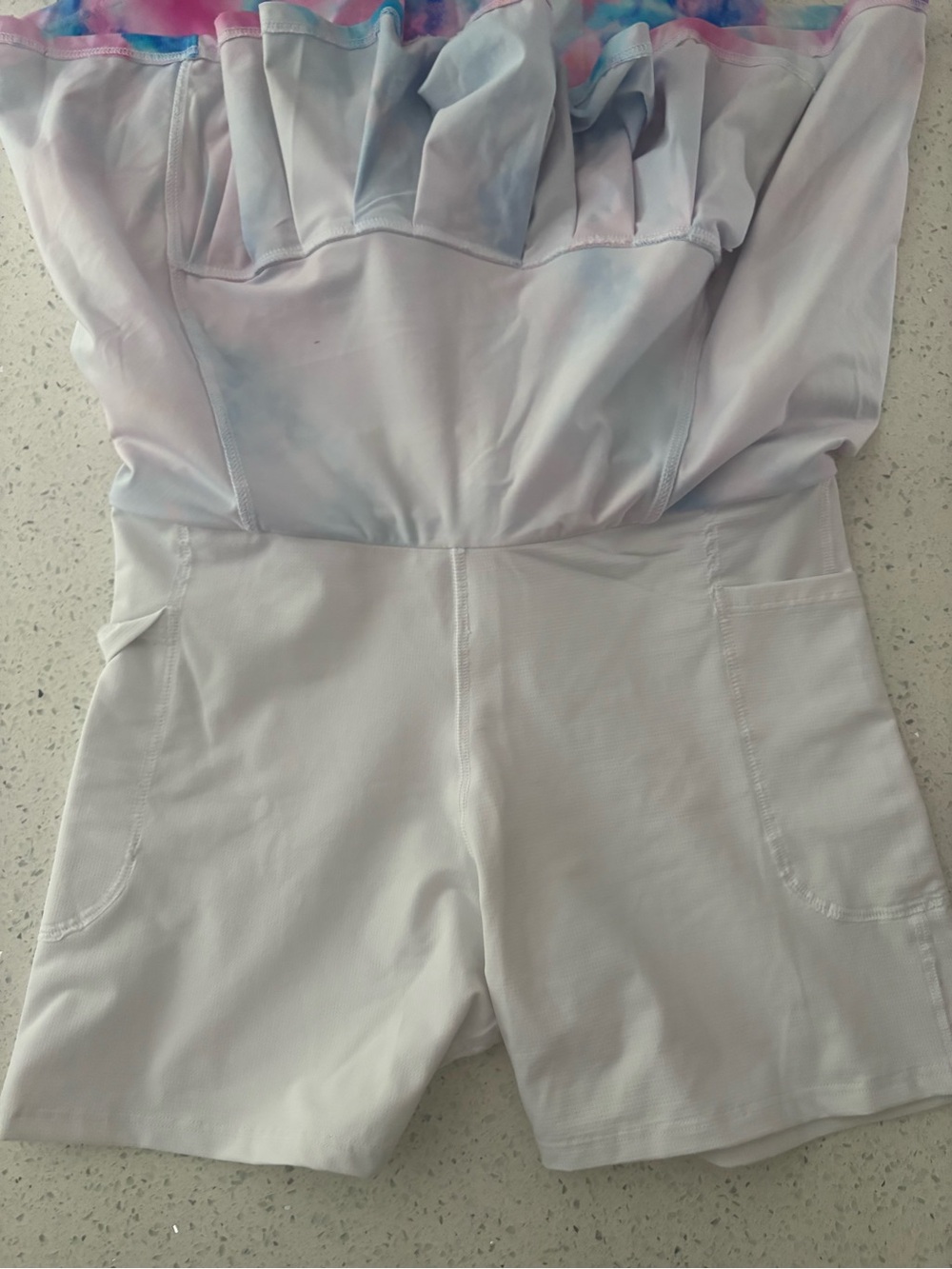Dona Jo Flirty Skirt 14.5" Hipster Tie Dye Athletic Skort Size Small / Size 1 - Picture 4 of 5